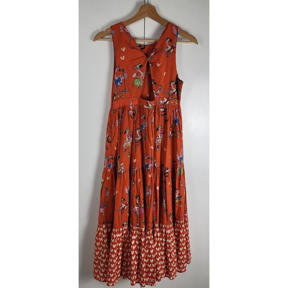 Stella McCartney Teen Flamingo Party Tiered Sleeveless Dress | Teens 14 - Picture 4 of 10